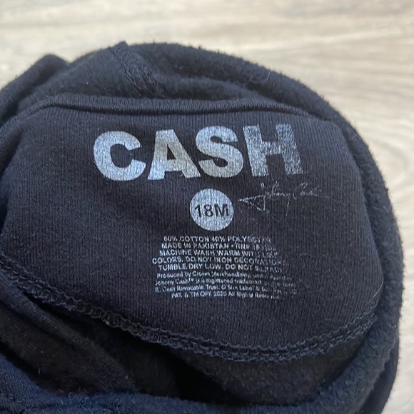 Johnny Cash Black Hooded Sweater Toddler size 18 months - Picture 4 of 4